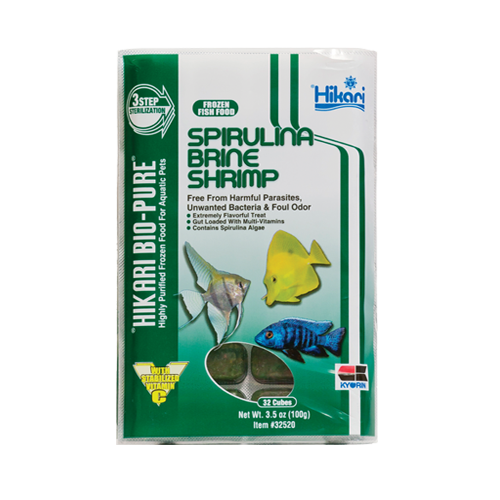Crevettes de saumure à la spiruline surgelées Hikari (produit sur commande spéciale)
