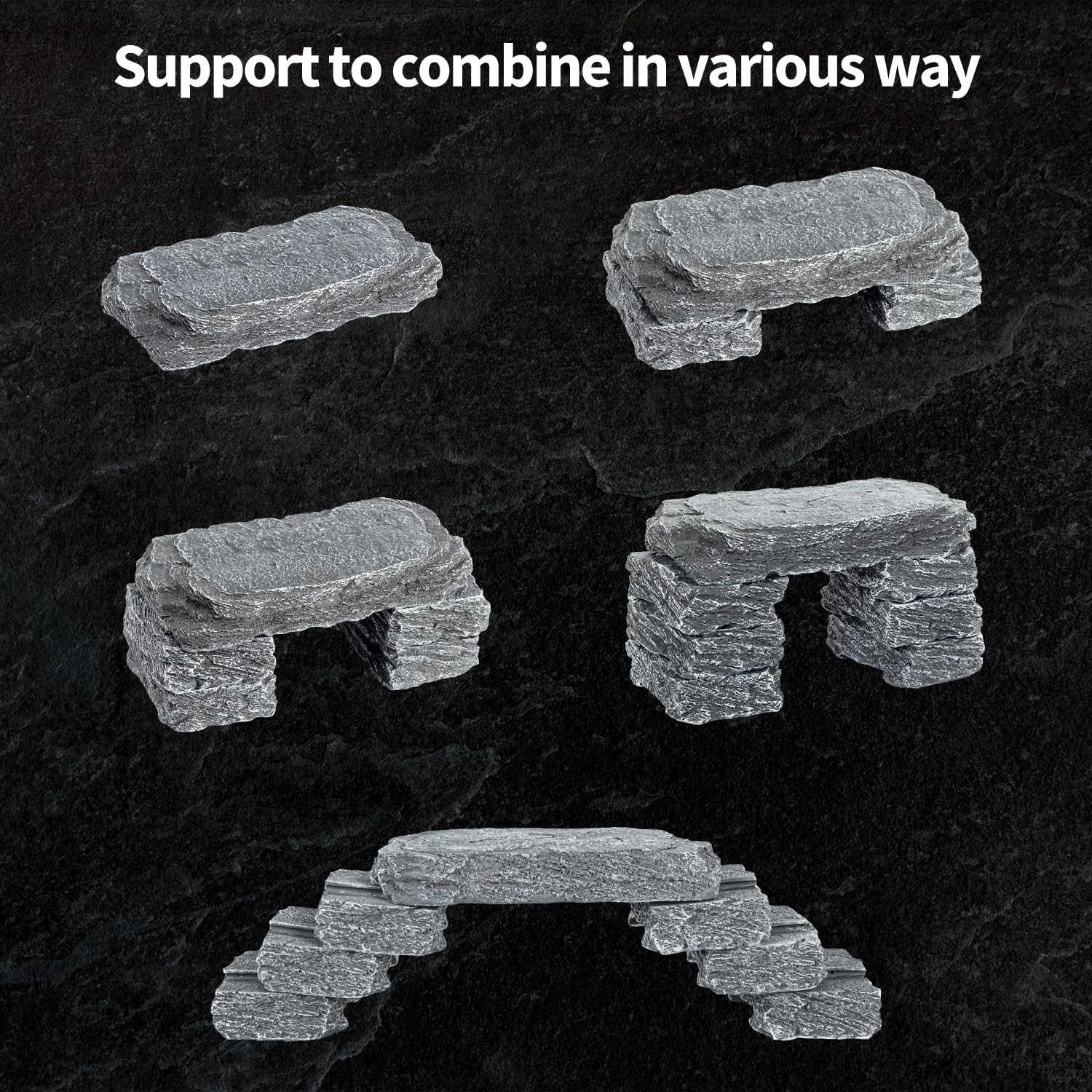 Pierres d'ardoise multifonctions ReptZoo (7 pièces)