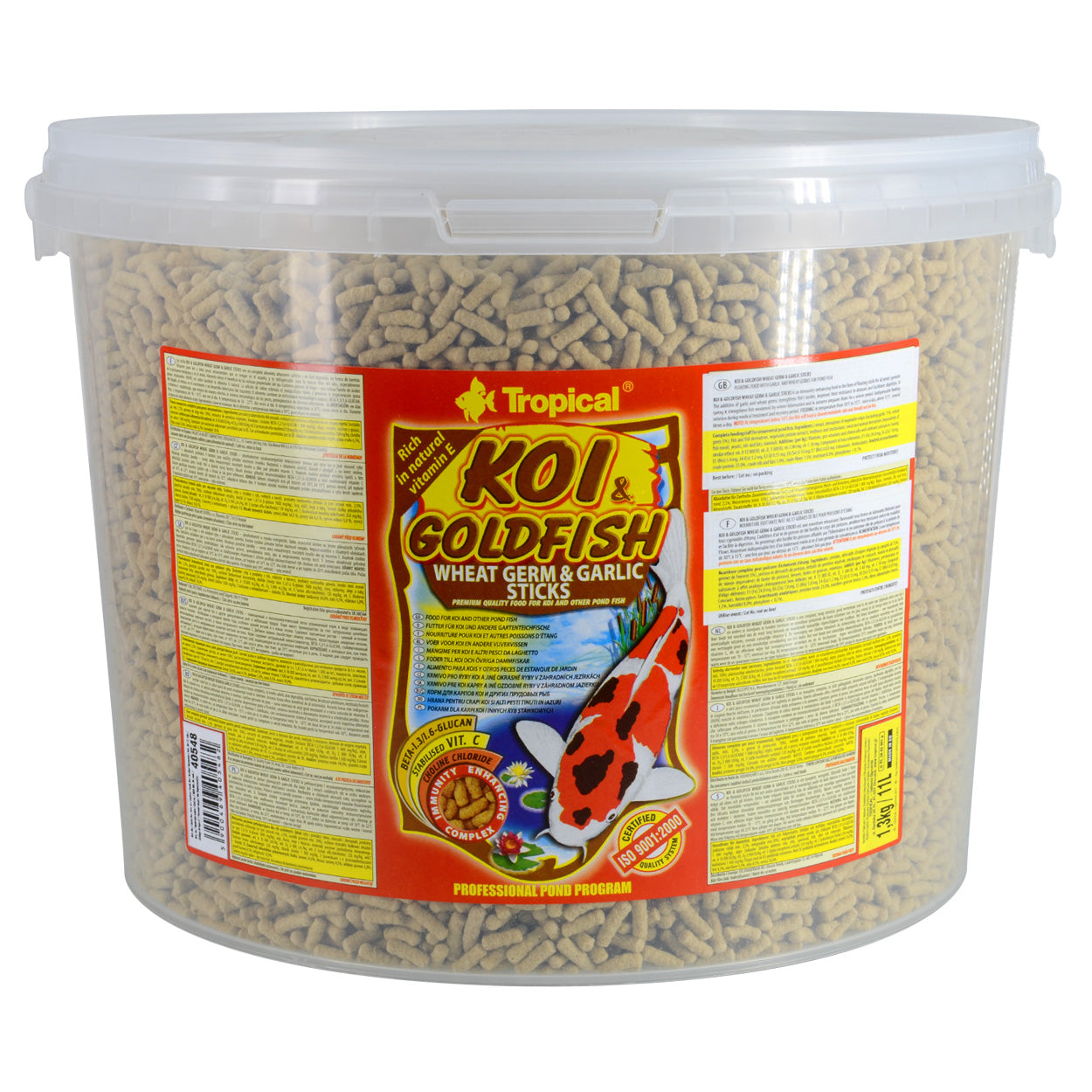 Bâtonnets de germe de blé et d'ail pour carpes koï et poissons rouges tropicaux (produit sur commande spéciale)