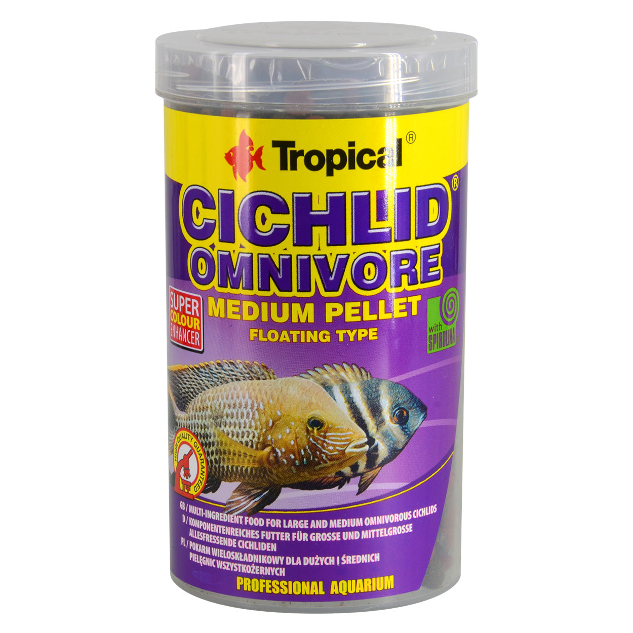 Granulés moyens pour cichlidés tropicaux omnivores – Flottants (produit sur commande)