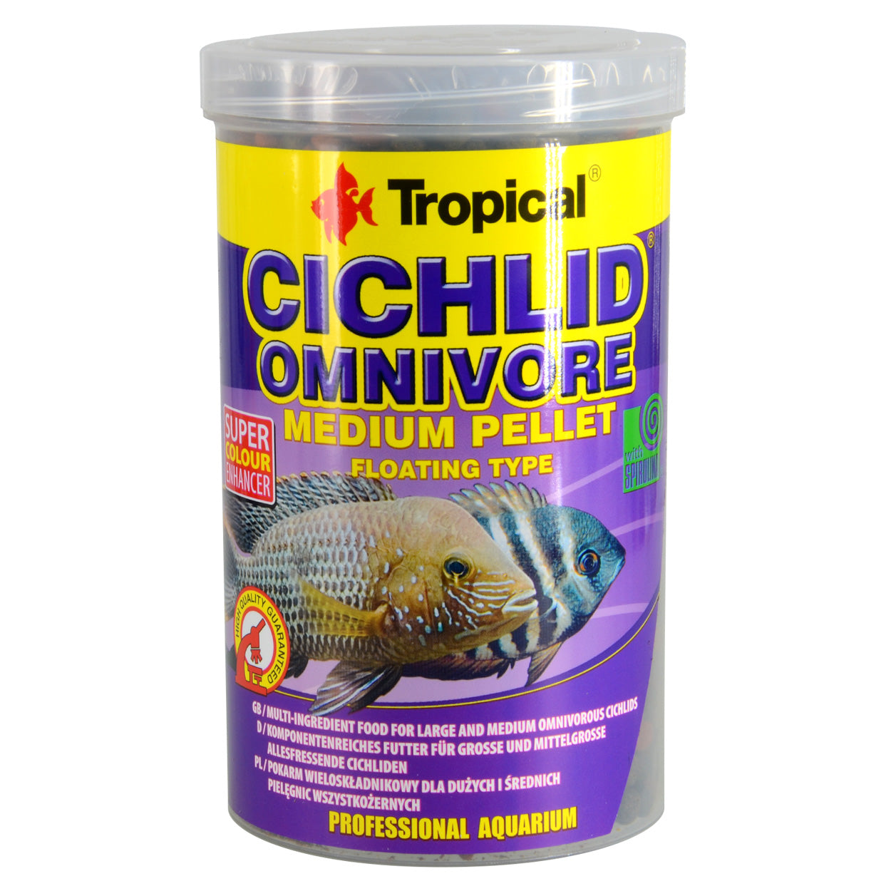 Granulés moyens pour cichlidés tropicaux omnivores – Flottants (produit sur commande)