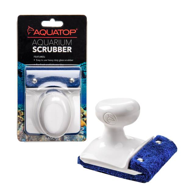 Brosse à récurer pour aquarium en verre Aquatop avec poignée