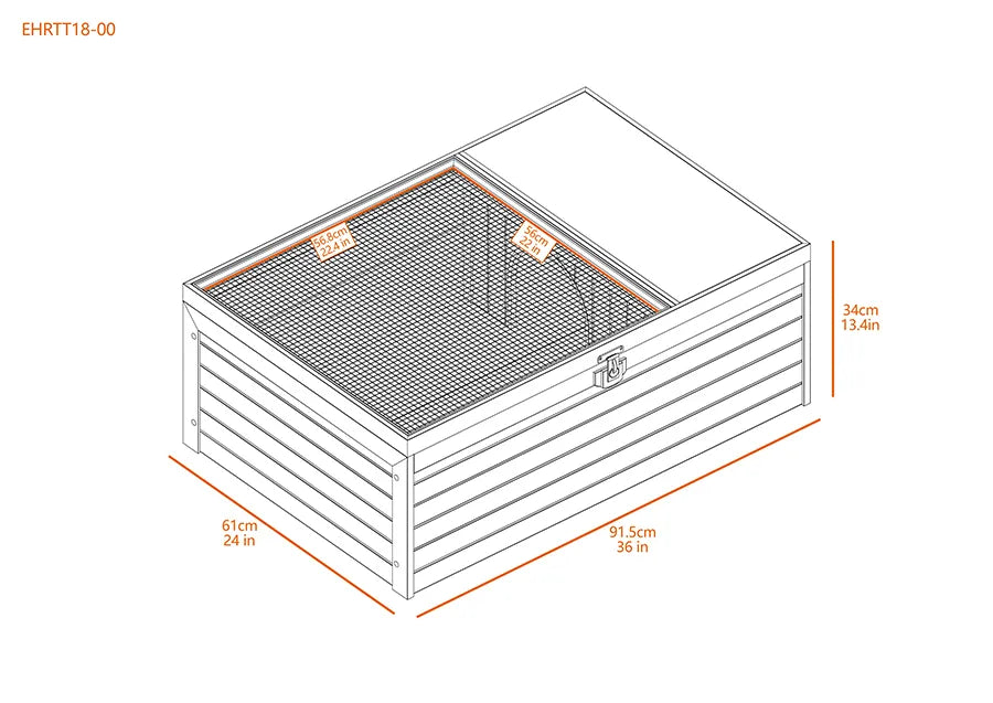 Maison pour tortues ECOFLEX Sonoran en érable 36' X 24' X 13,5'