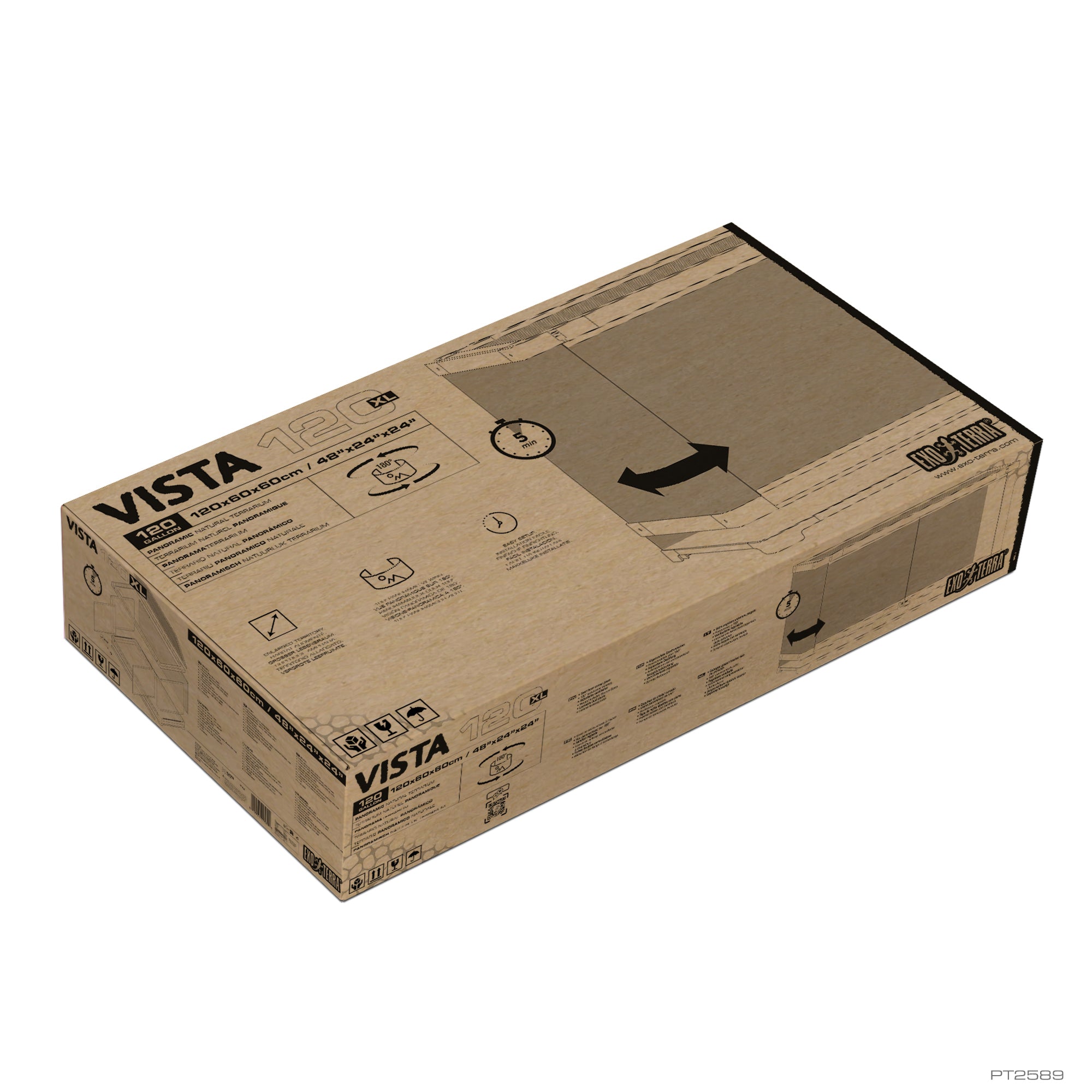 Paludarium et terrarium en verre Exo Terra Advanced - Mini très grand (12 x 12 x 24 po)