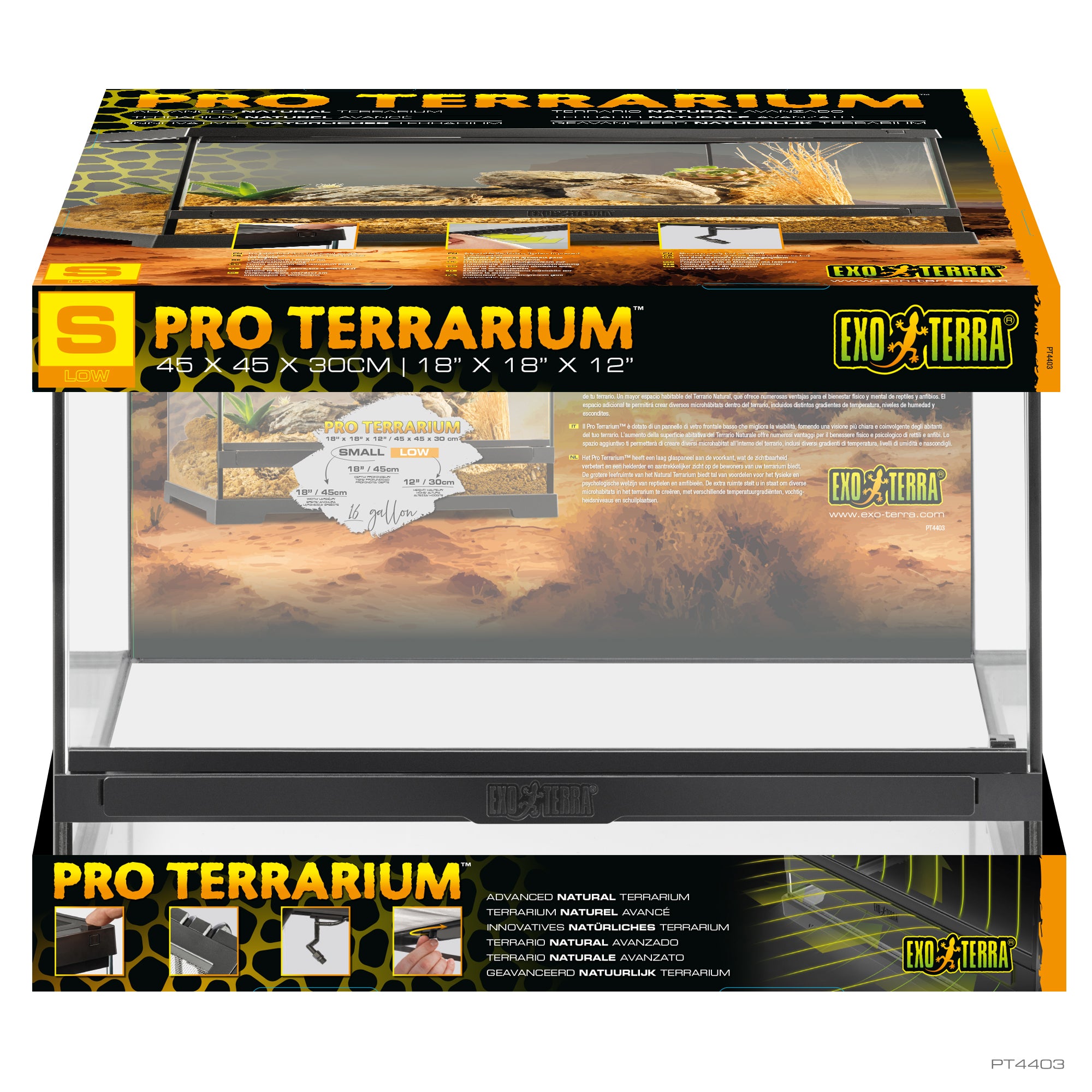Paludarium et terrarium en verre Exo Terra Advanced - Mini très grand (12 x 12 x 24 po)