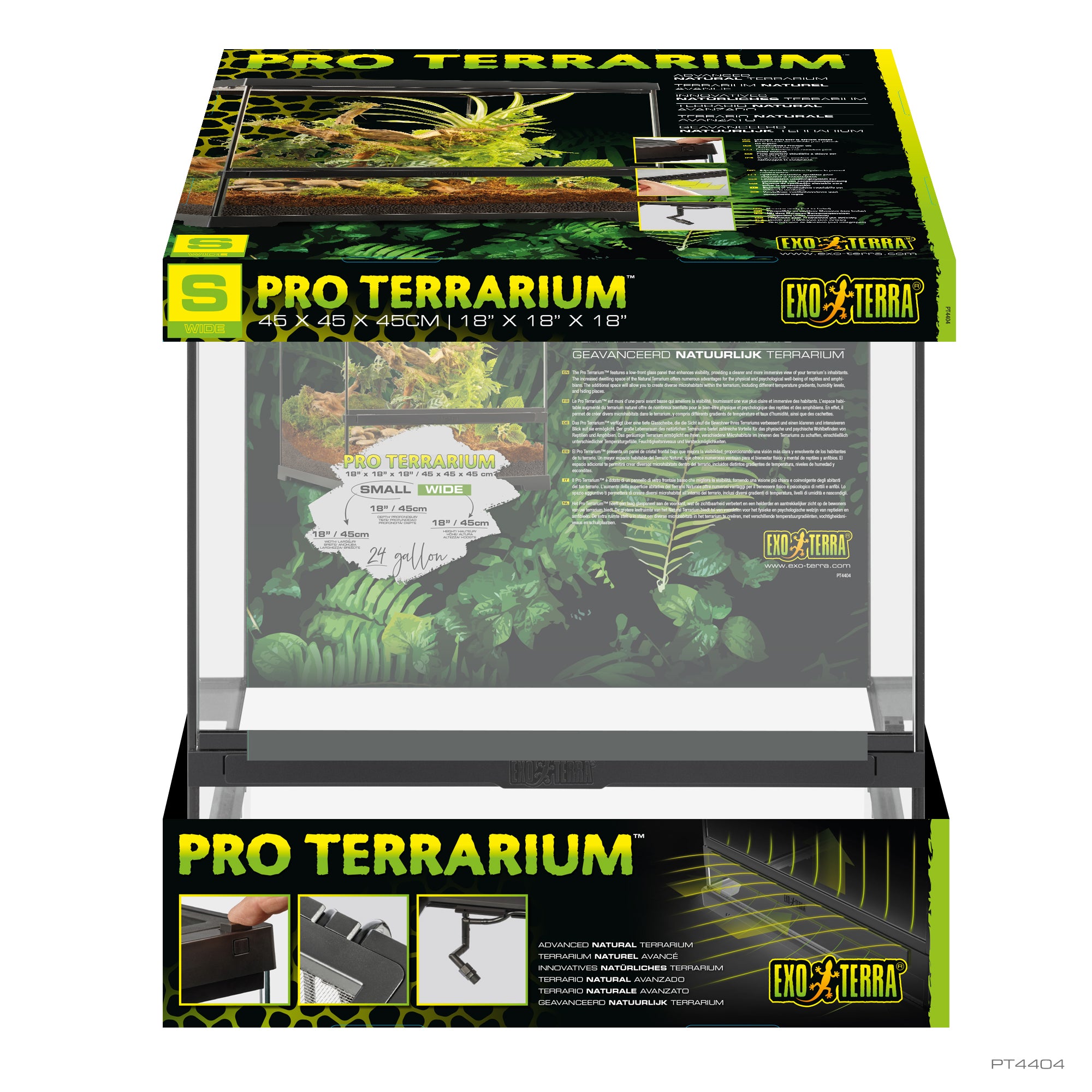 Paludarium et terrarium en verre Exo Terra Advanced - Mini très grand (12 x 12 x 24 po)