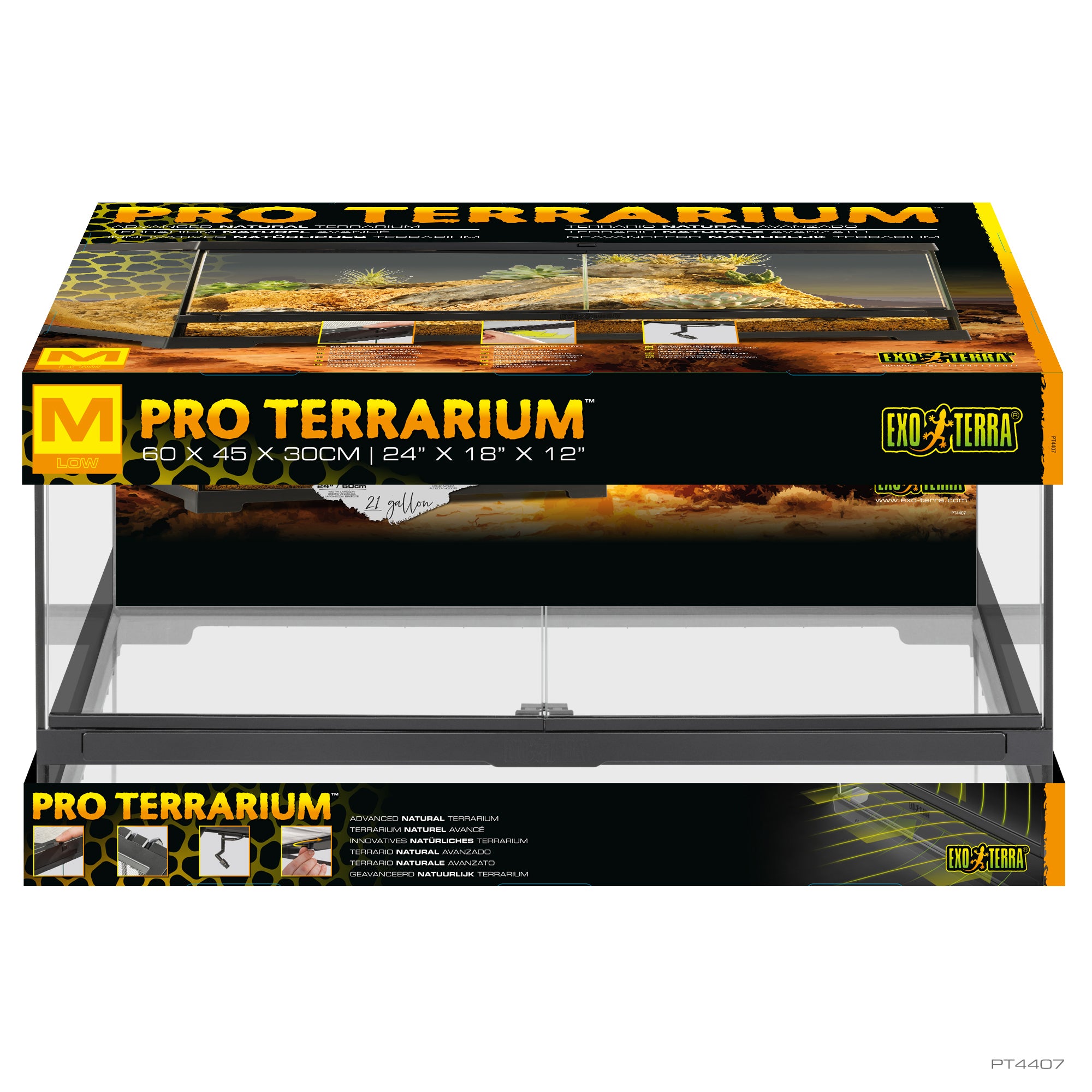 Paludarium et terrarium en verre Exo Terra Advanced - Mini très grand (12 x 12 x 24 po)