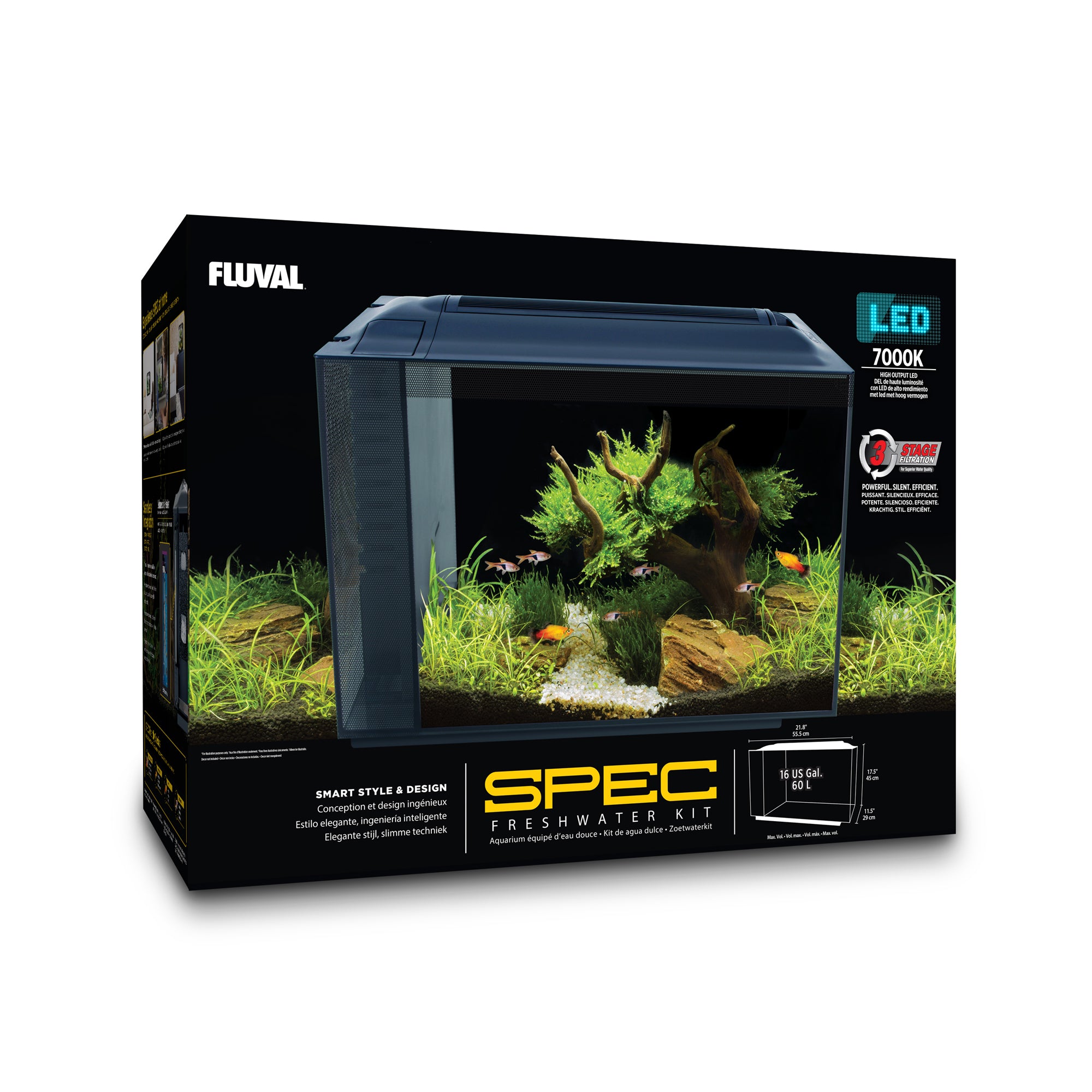 Kit d'aquarium Fluval Spec - Noir (produit sur commande)