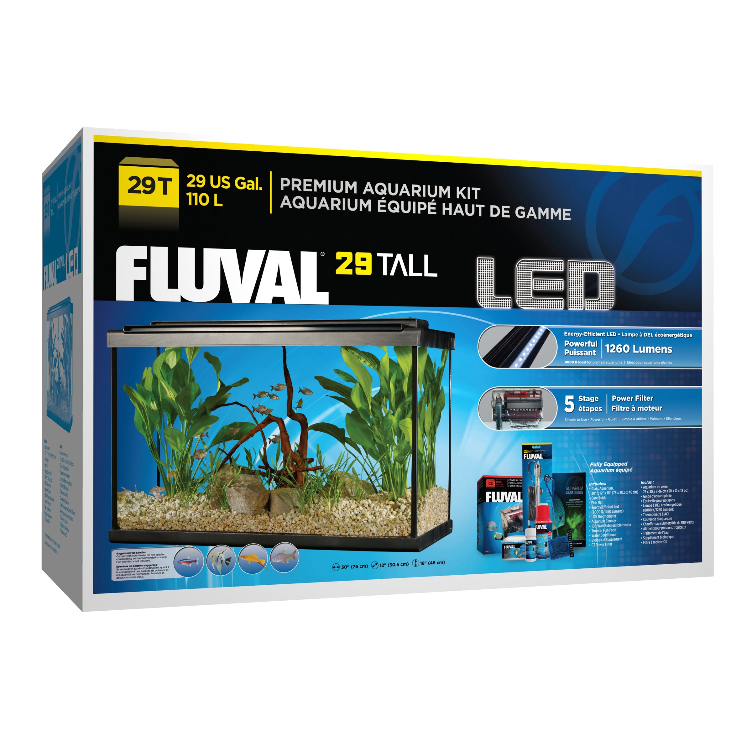 Fluval Premium Aquarium Kit with LED (Special Order Product) - 2 Sizes