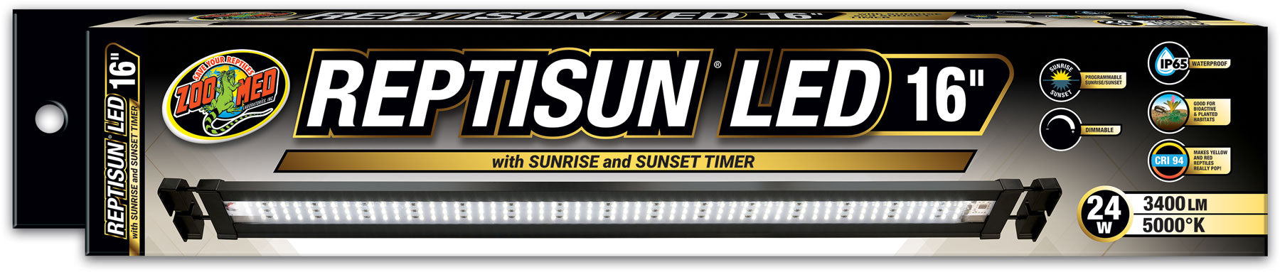 Zoo Med ReptiSun LED avec minuterie de lever et de coucher du soleil
