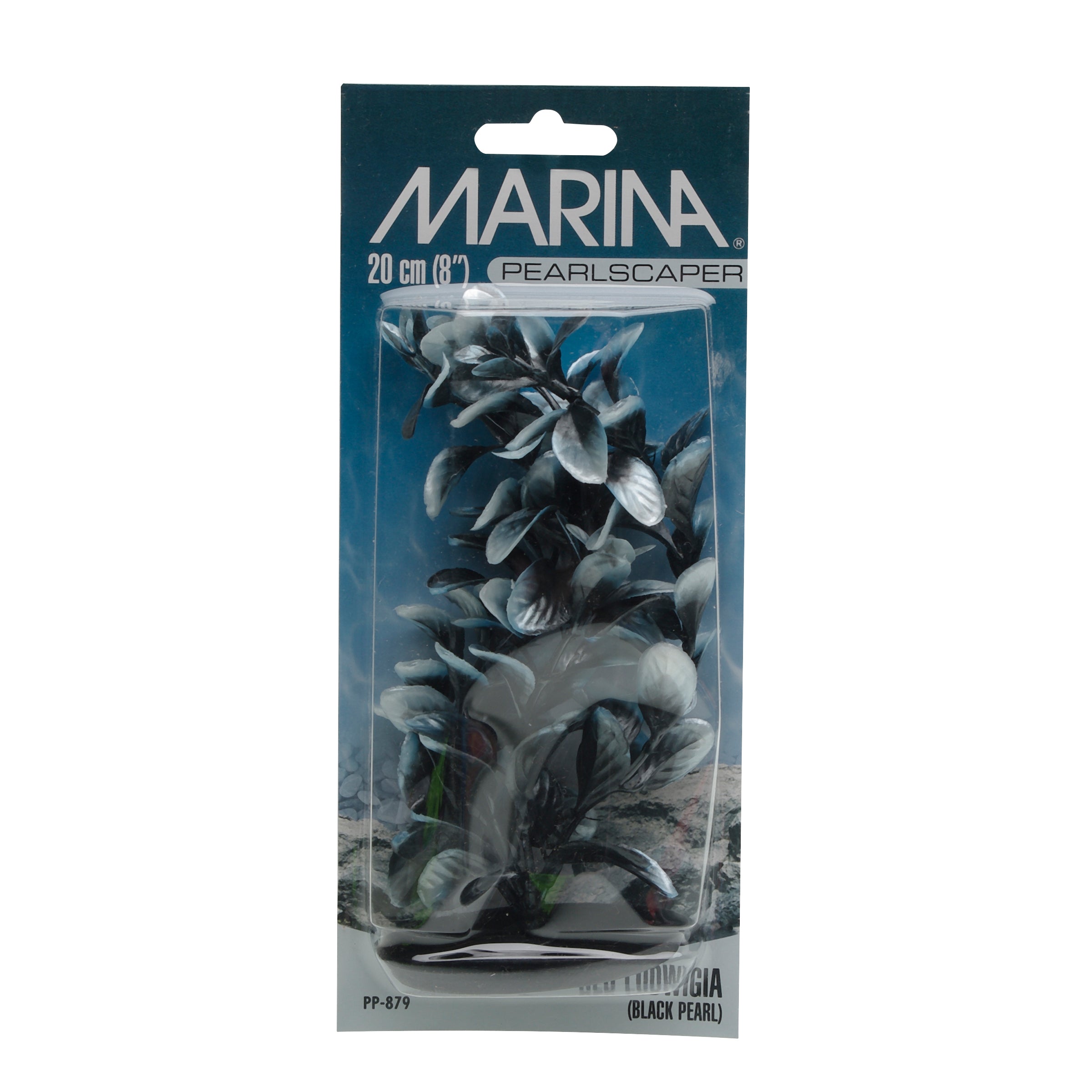 Marina Pearlscaper Plastic Plant - Ludwigia - Black with White Tips 8" (DISCONTINUED)