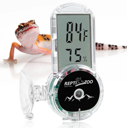 Thermo-hygromètre numérique à montage sur 4 côtés ReptiZoo