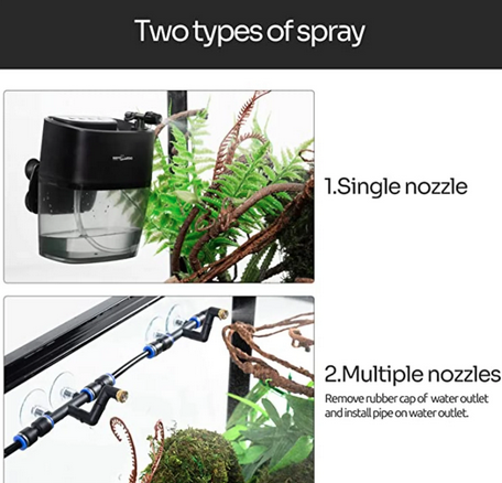 Système de brumisation portable ReptiZoo Mini Timing 800 ml