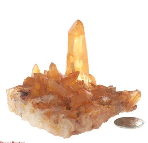 Amas de quartz mandarine