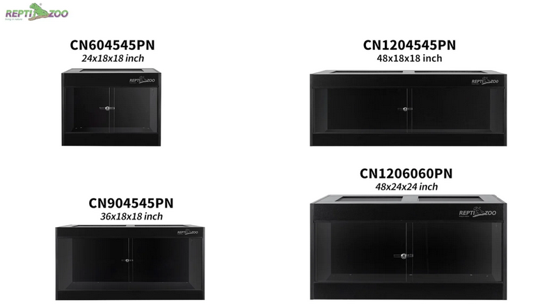 Enclos Reptizoo en PVC avec moustiquaire – Noir (commande spéciale)