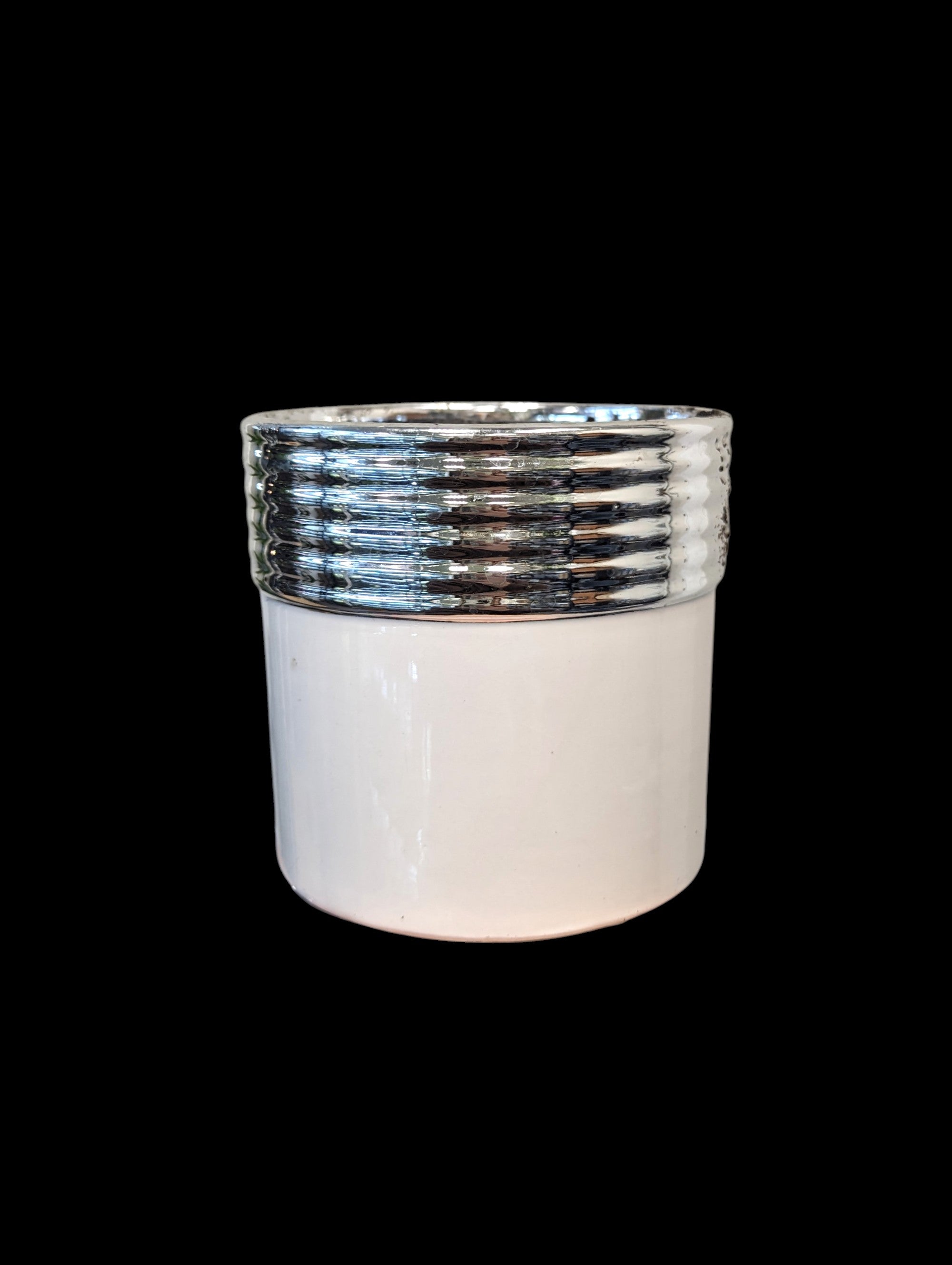 White and Silver Pot