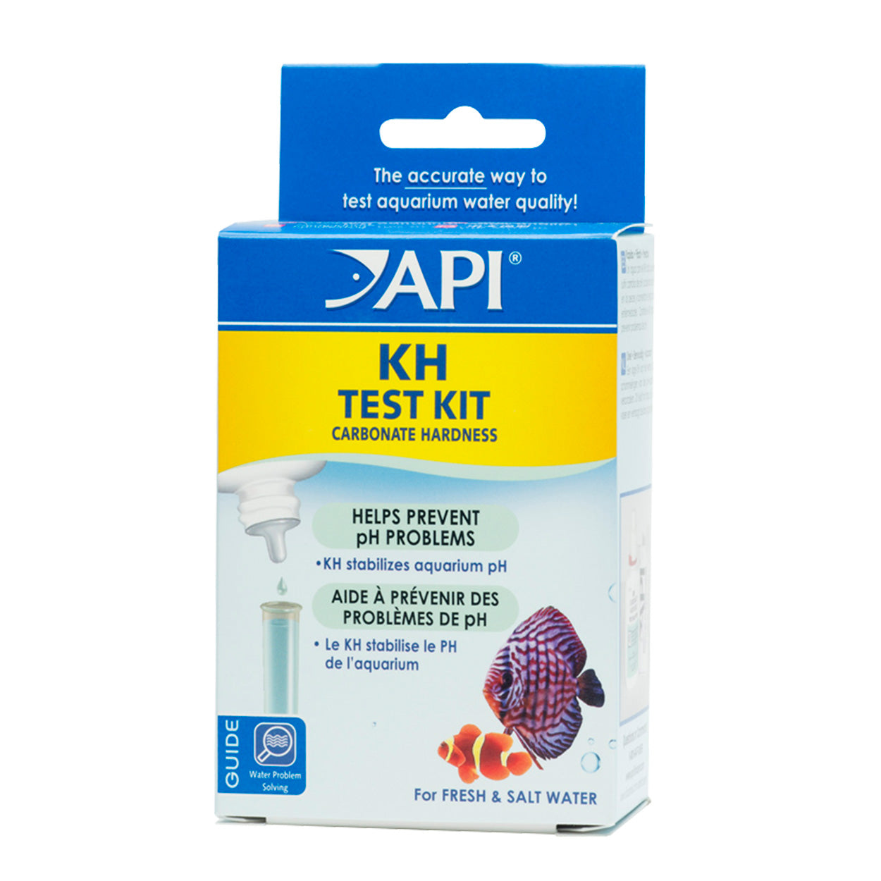 Kit de test de dureté carbonatée API KH - Eau douce/eau salée