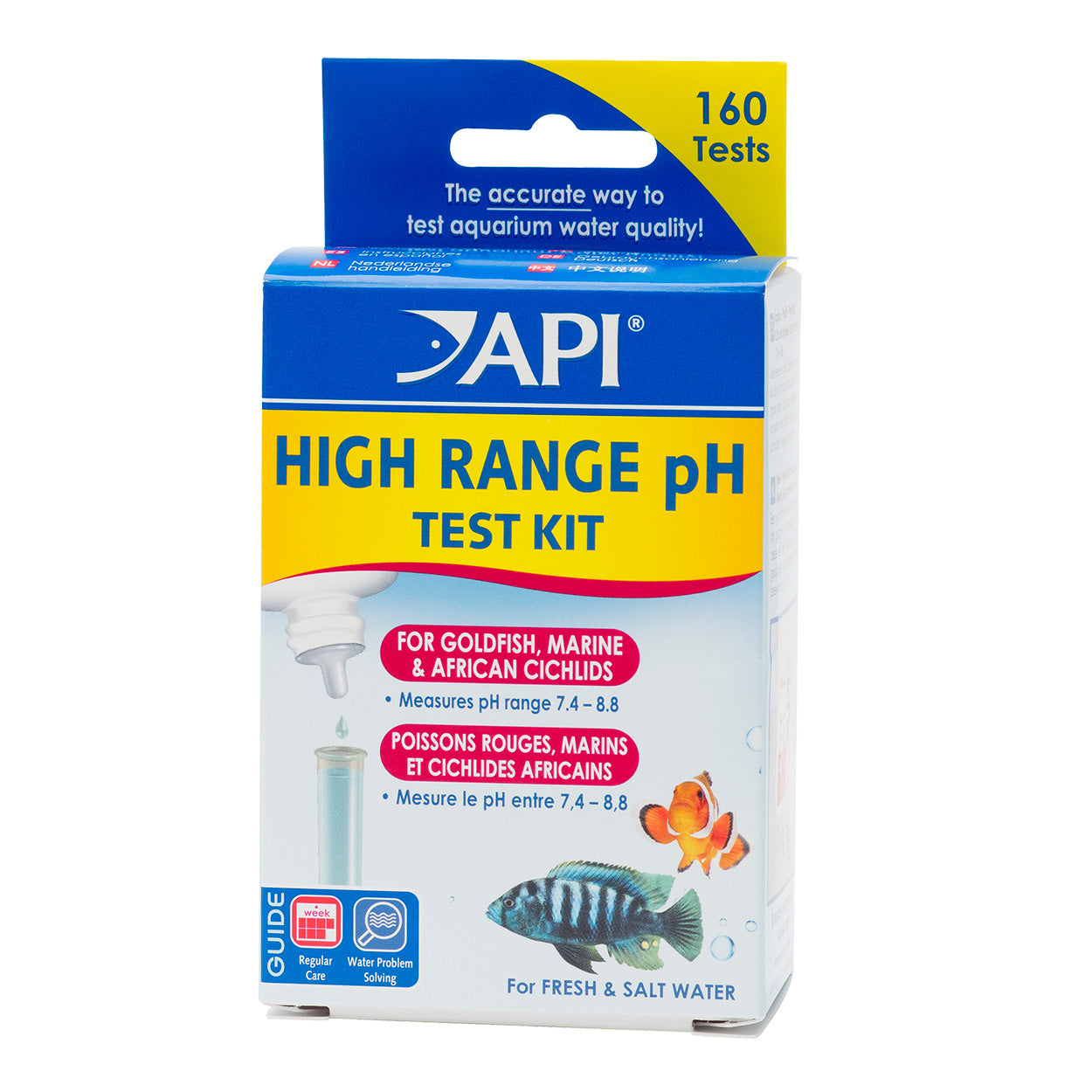 Kit de test de pH API haute performance - Eau douce/eau salée