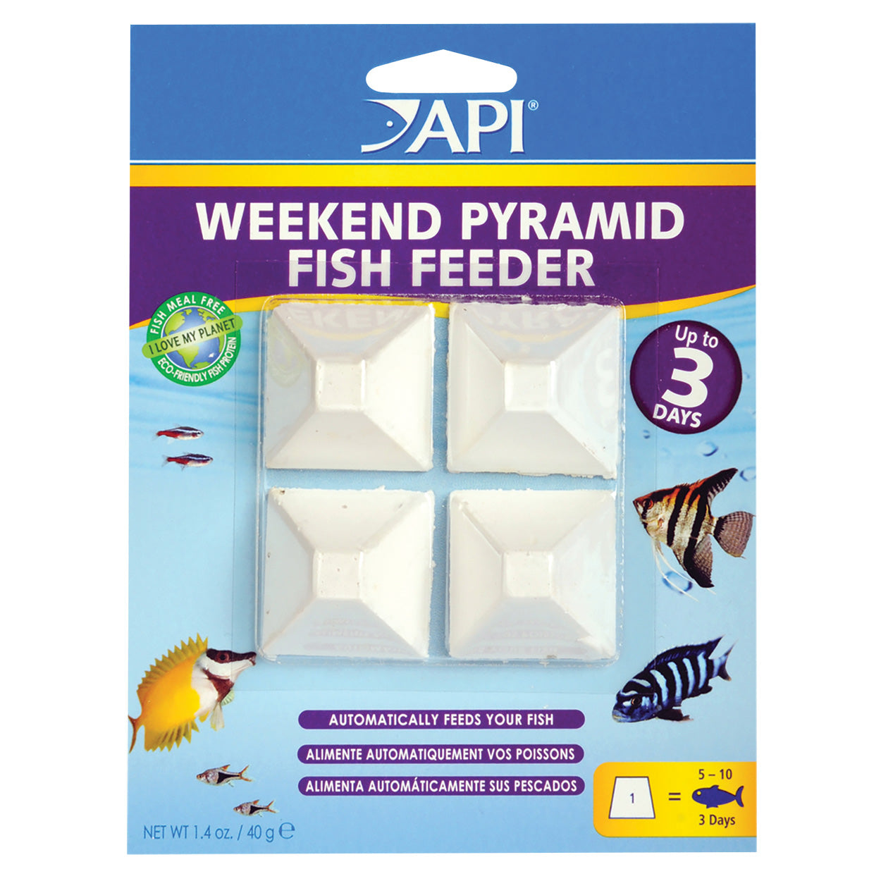 Distributeur de nourriture pour poissons API Weekend Pyramid (produit sur commande spéciale)