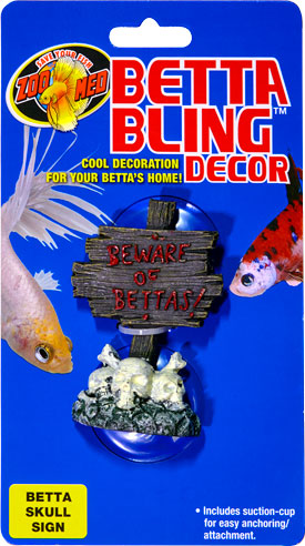 Zoo Med Betta Bling Decor – Panneau tête de mort
