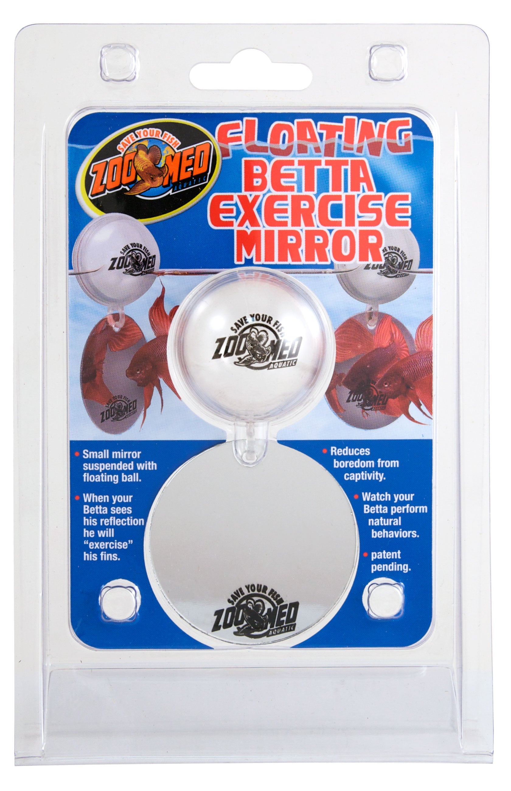 Miroir d'exercice flottant Zoo Med pour Betta