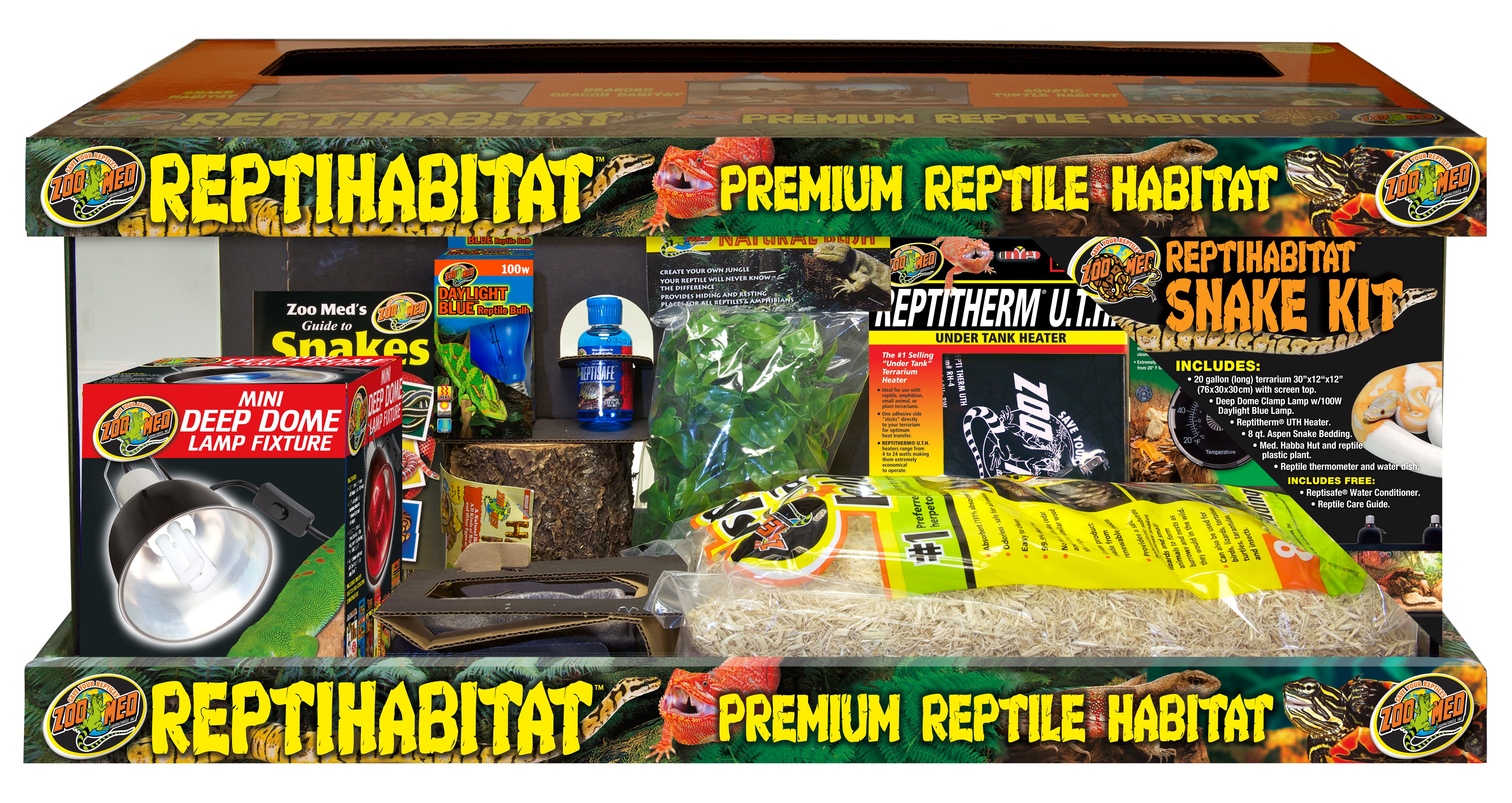 Kit de serpent ReptiHabitat Zoo Med, 20 gallons