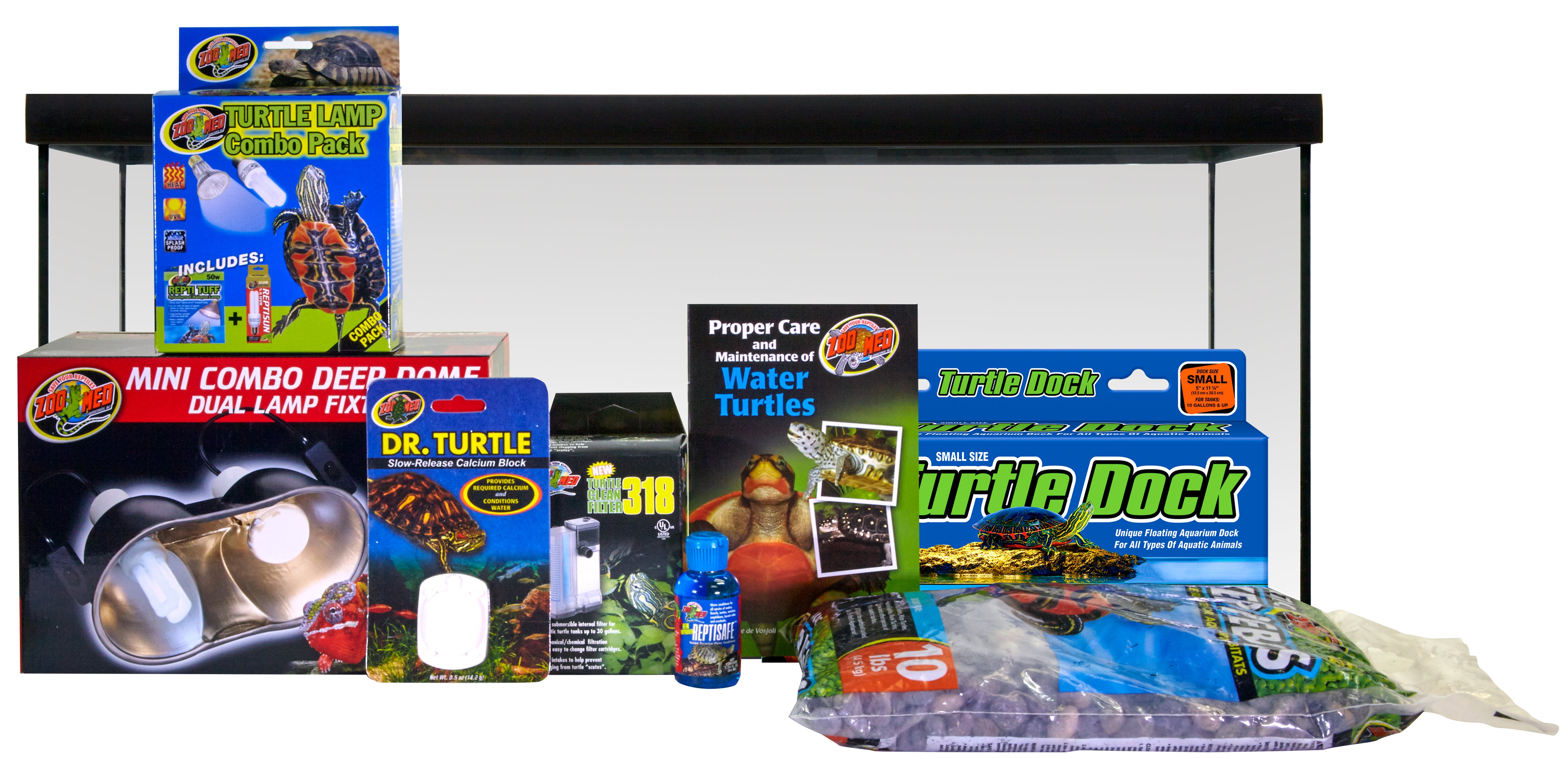 Zoo Med 20 Gallon ReptiHabitat Aquatic Turtle Kit