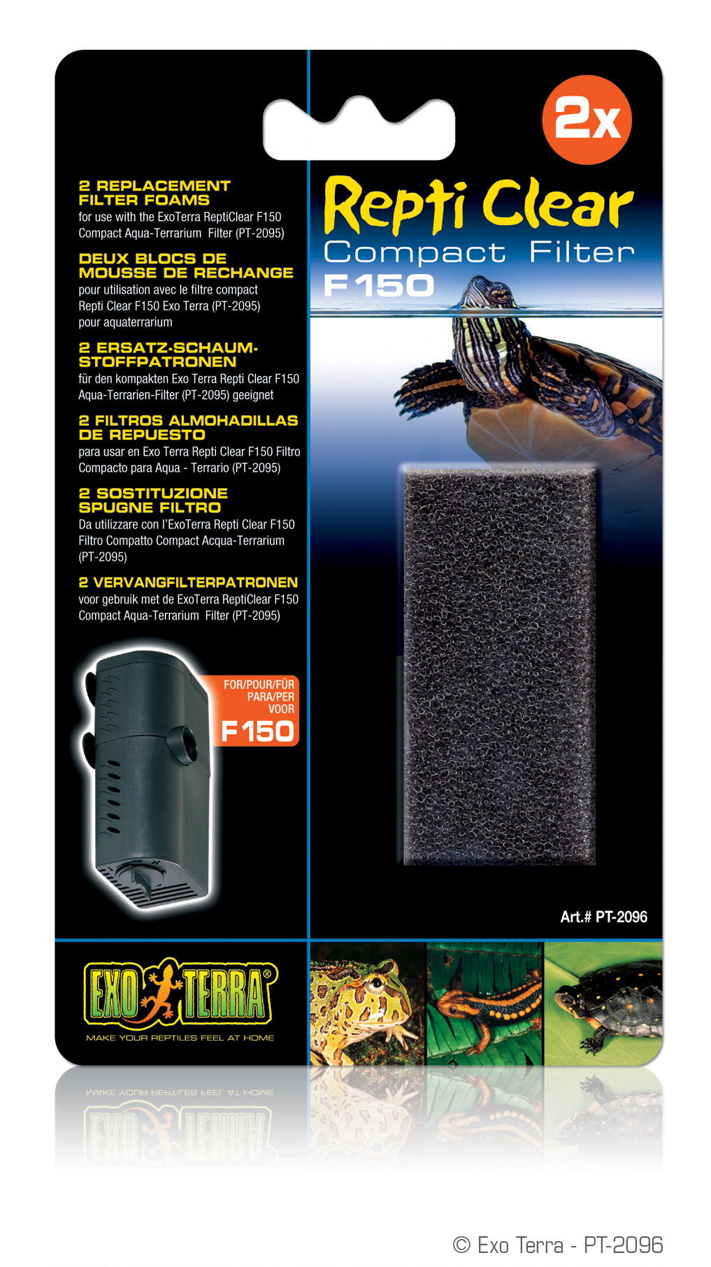 Mousses filtrantes de rechange Exo Terra 2 pour F150