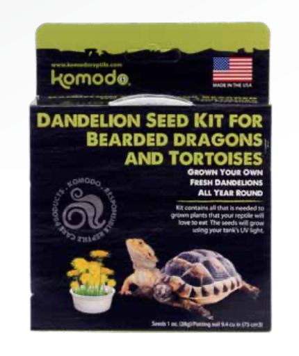 Komodo Dandelion Seed Kit for Bearded Dragons and Tortoises