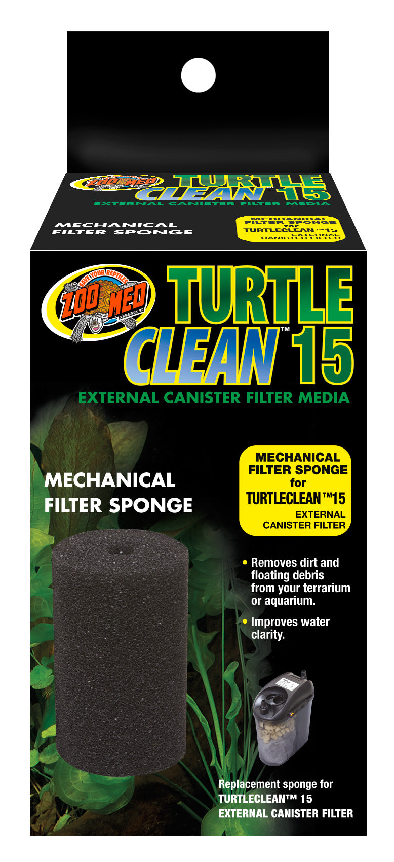Éponge filtrante mécanique Zoo Med Turtle Clean 15