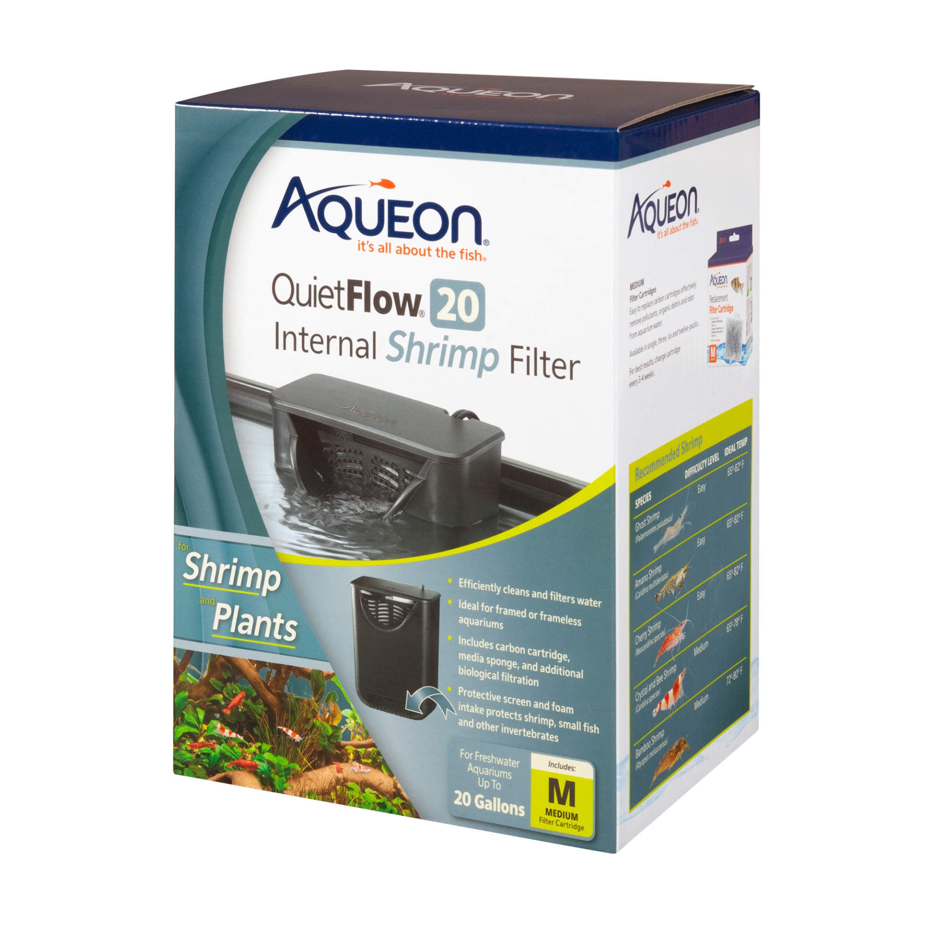 Filtre interne pour crevettes Aqueon QuietFlow