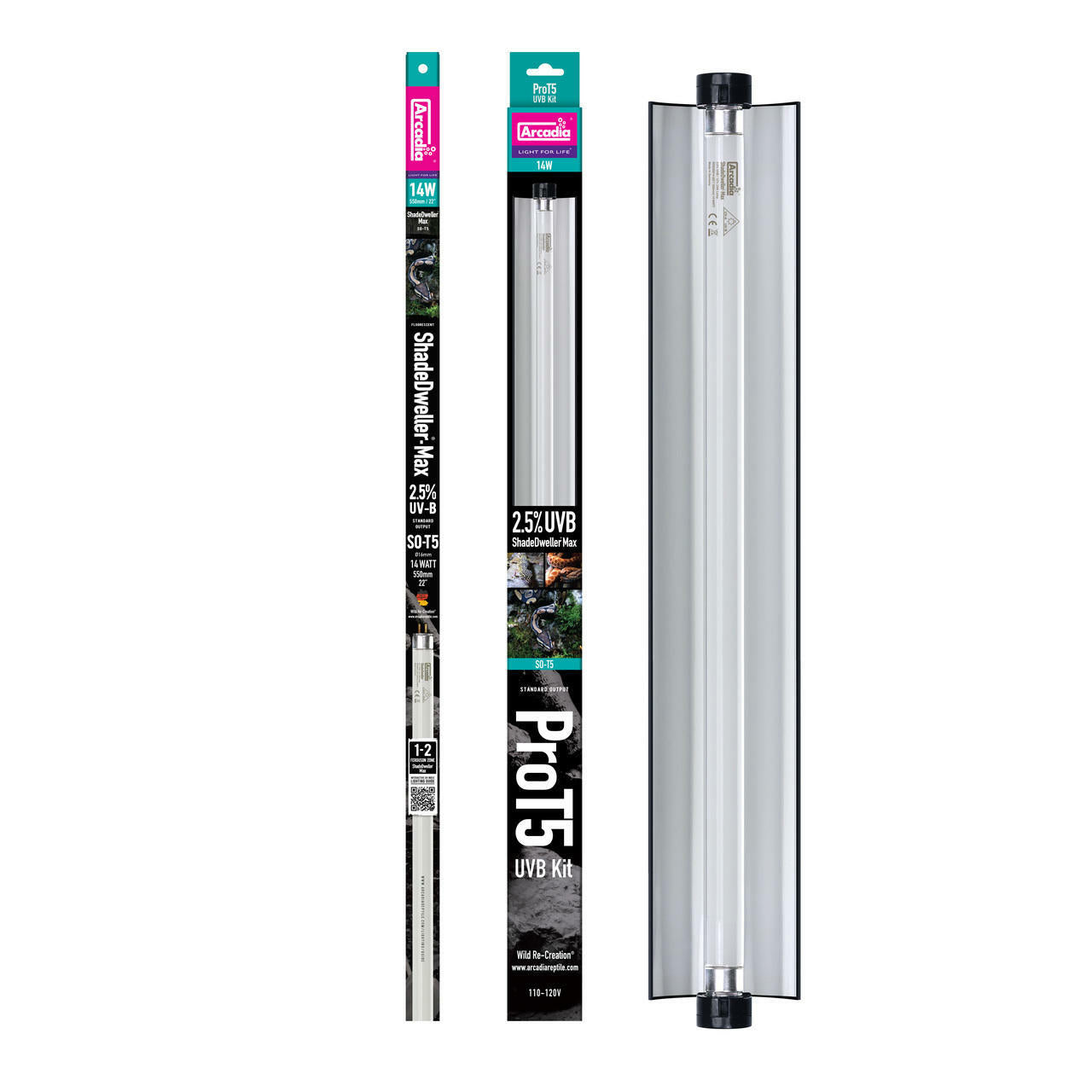 Kit Arcadia Shade Dweller Max Pro T5 2,5 % UVB