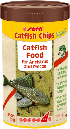 Chips de poisson-chat Sera Nature - Nourriture pour poisson-chat