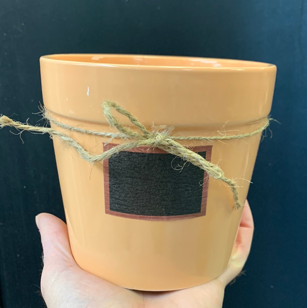 Pot d'étiquettes à la craie