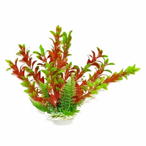 Aquatop Plante Artificielle Hygro Vert & Rouge 9"
