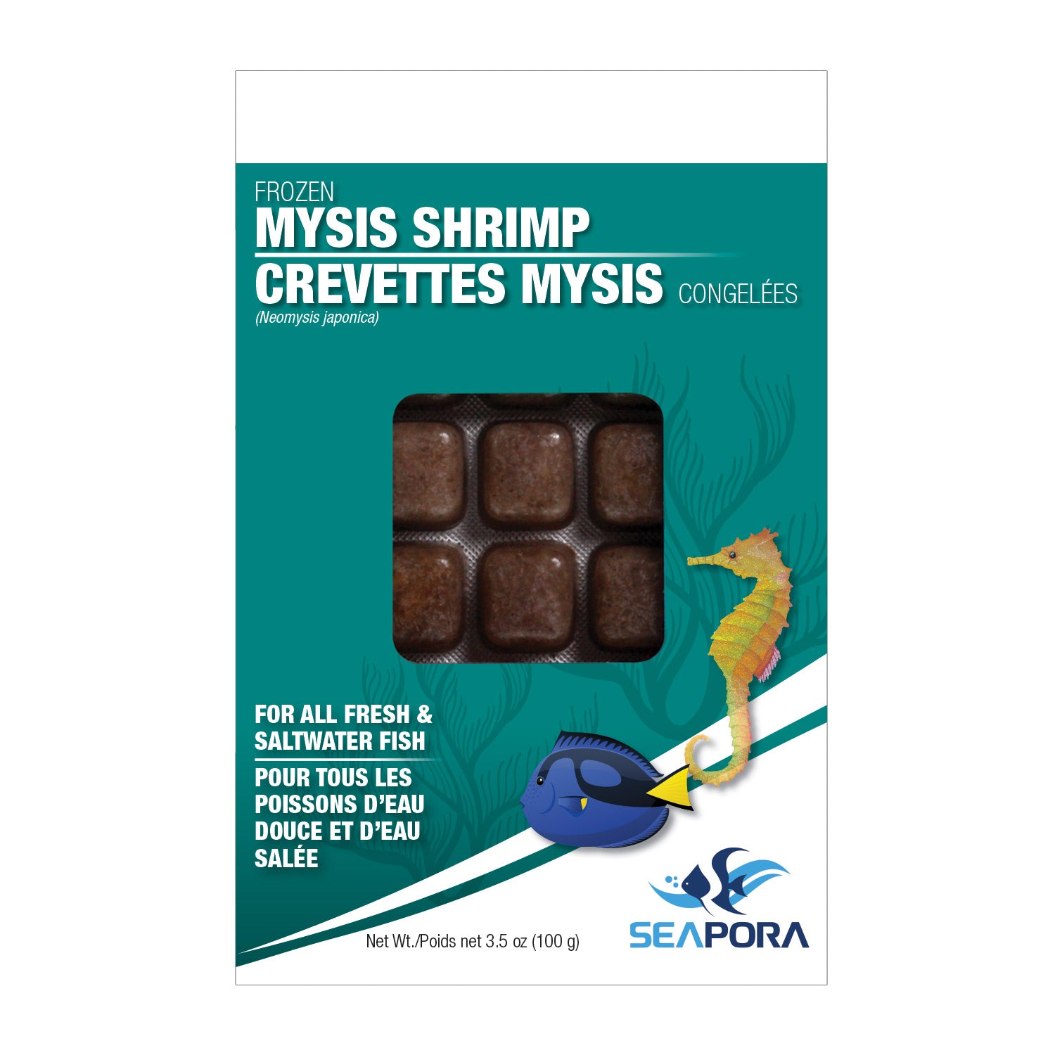 Seapora Frozen Mysis Shrimp Cubes - Case Lots (Special Order Product)