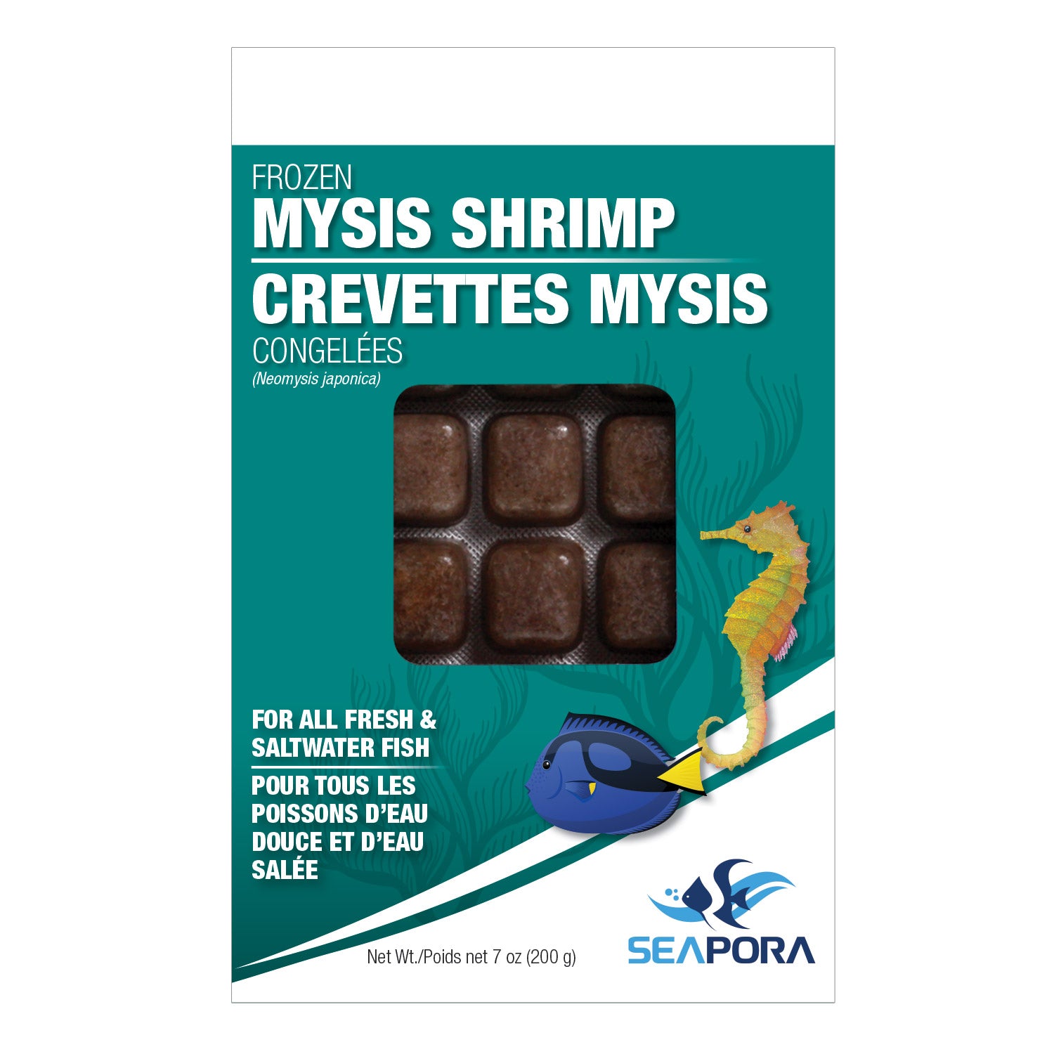 Seapora Frozen Mysis Shrimp Cubes - Case Lots (Special Order Product)