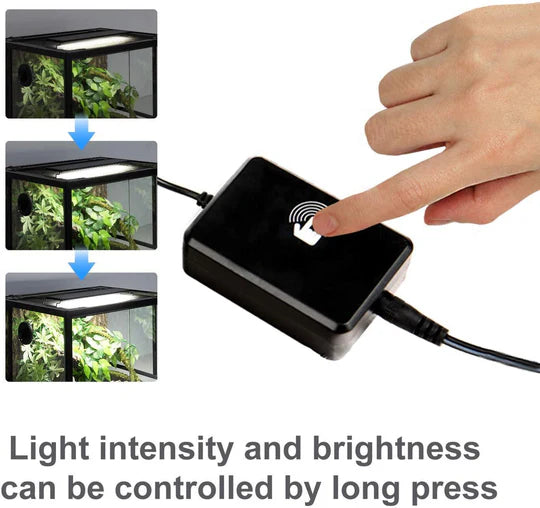 ReptiZoo Terrarium LED Light Hood W/ Bracket Extenders