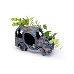 Penn Plax Car Wreck With Plants