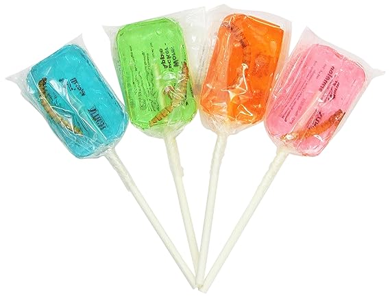 Assorted Worm Sucker Lollipop (For Humans)