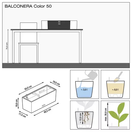 Lechuza Balconera 50 Self-Watering Pot