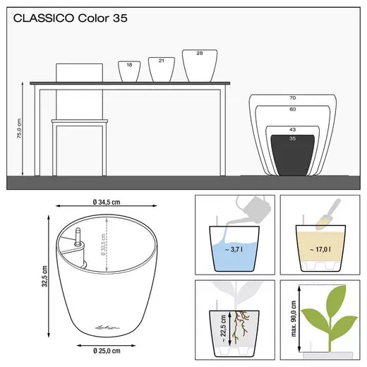 Lechuza Classico 35 Self-Watering Pot