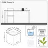 Lechuza Cube Glossy 14 Self-Watering Pot