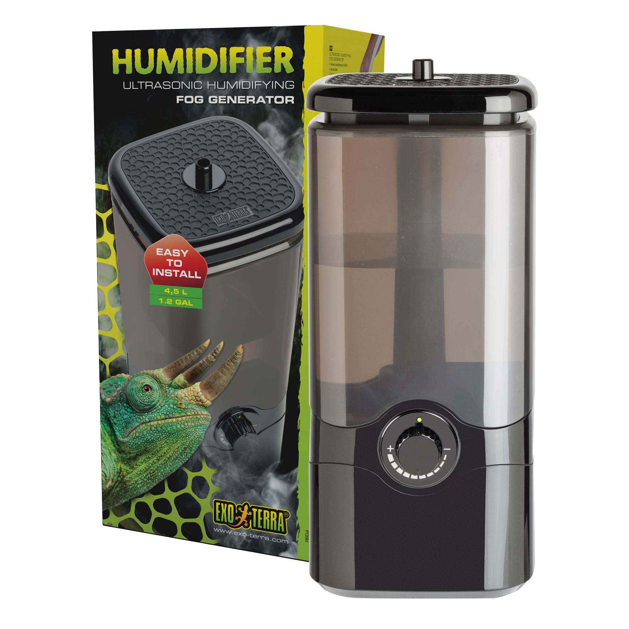 Exo Terra Humidifier - Ultrasonic Fog Generator 7x7x14.5"- 300 mL/h