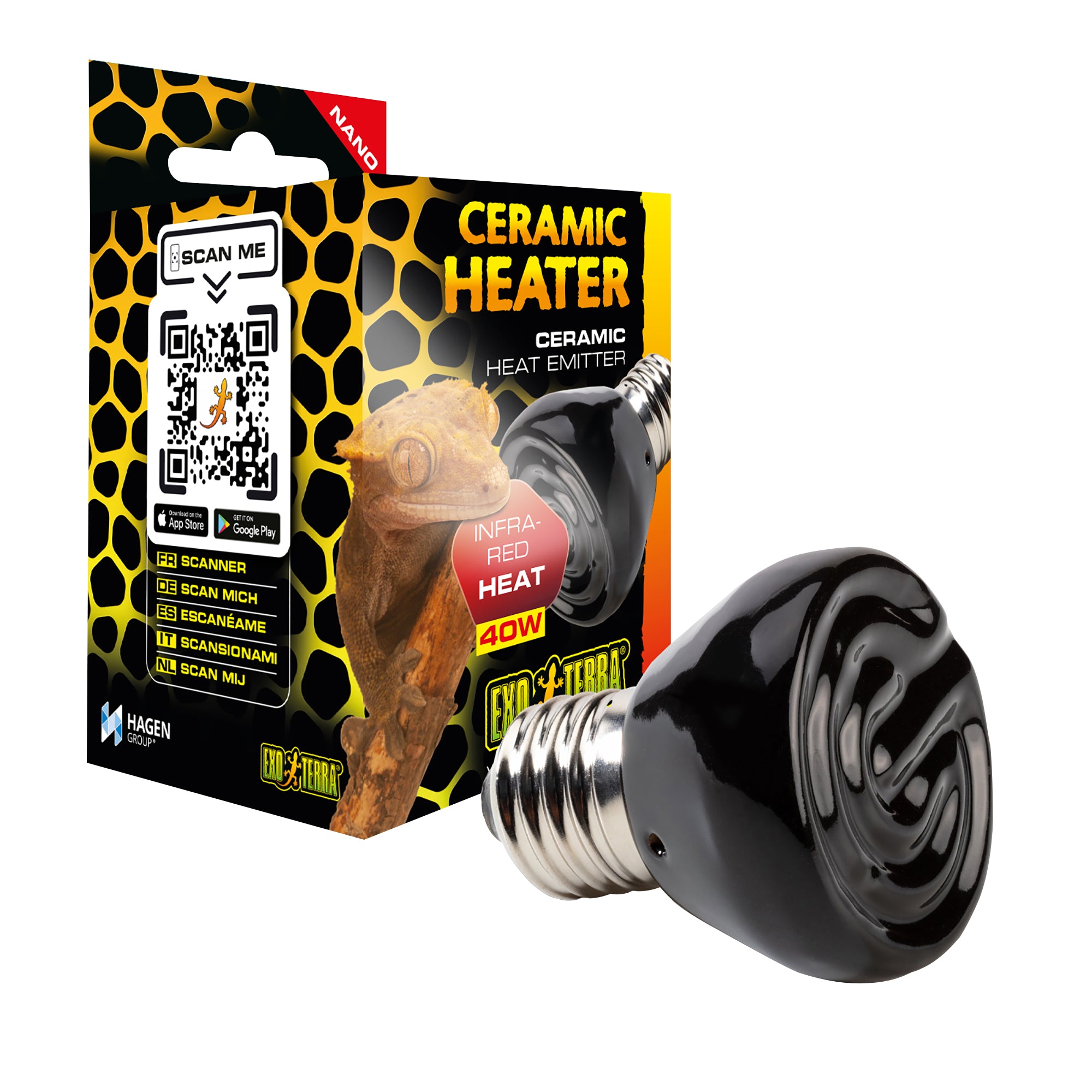 Ceramic heat emitter with sales thermostat