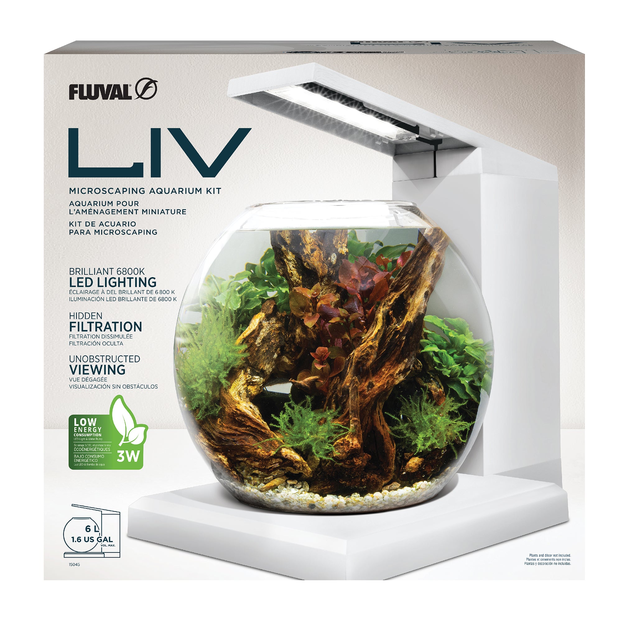 Fluval LIV Microscaping Aquarium Kit - 1.6 Gallon