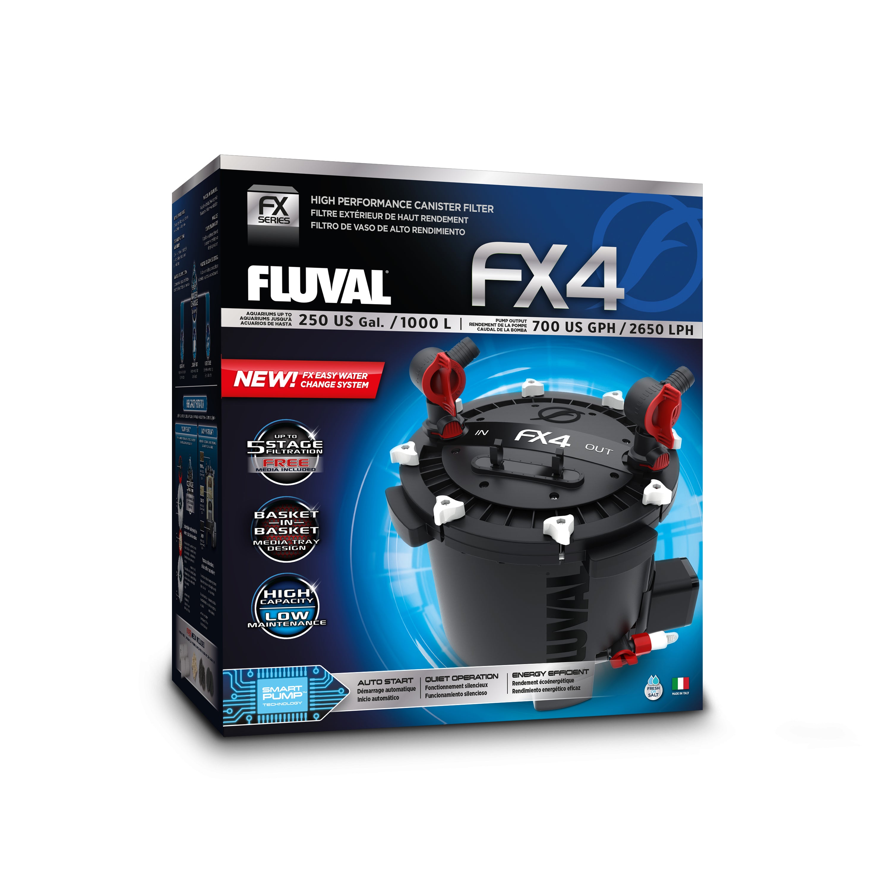 Fluval FX4 High Performance Canister Filter - up to 1000 L (250 US gal)
