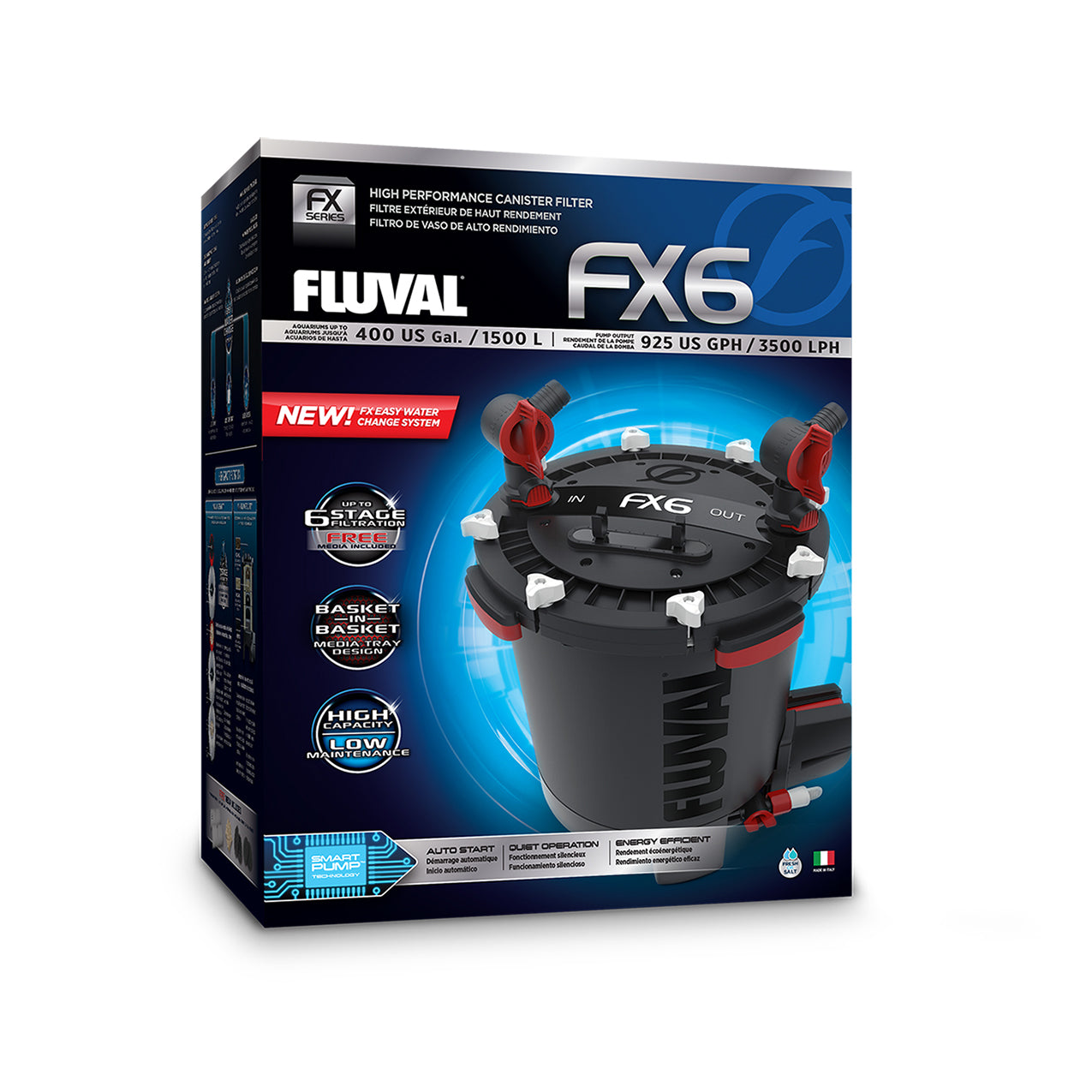 Fluval FX6 High Performance Canister Filter - up to 1500 L (400 US gal)