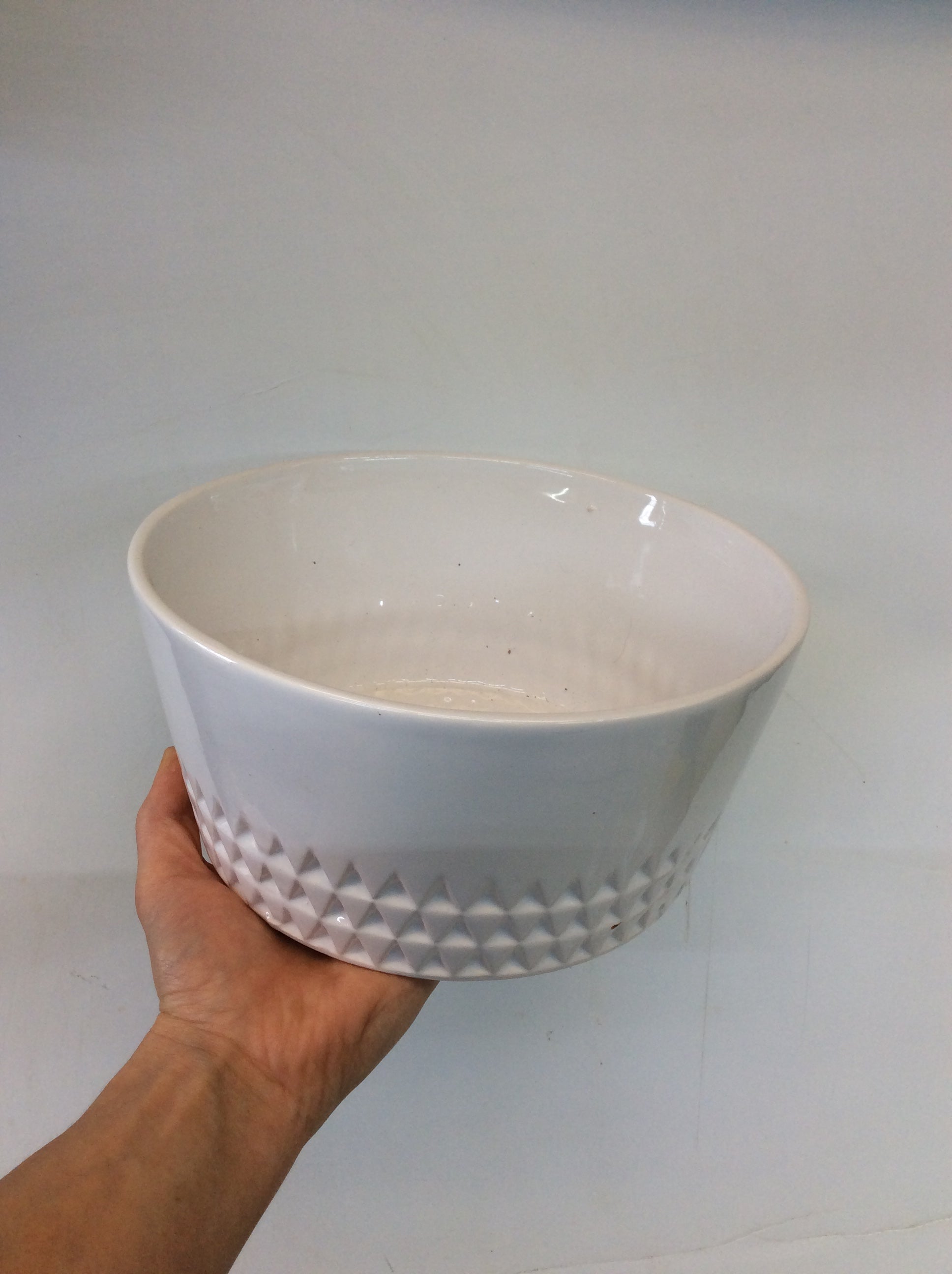 8" Riley Conical White Ceramic