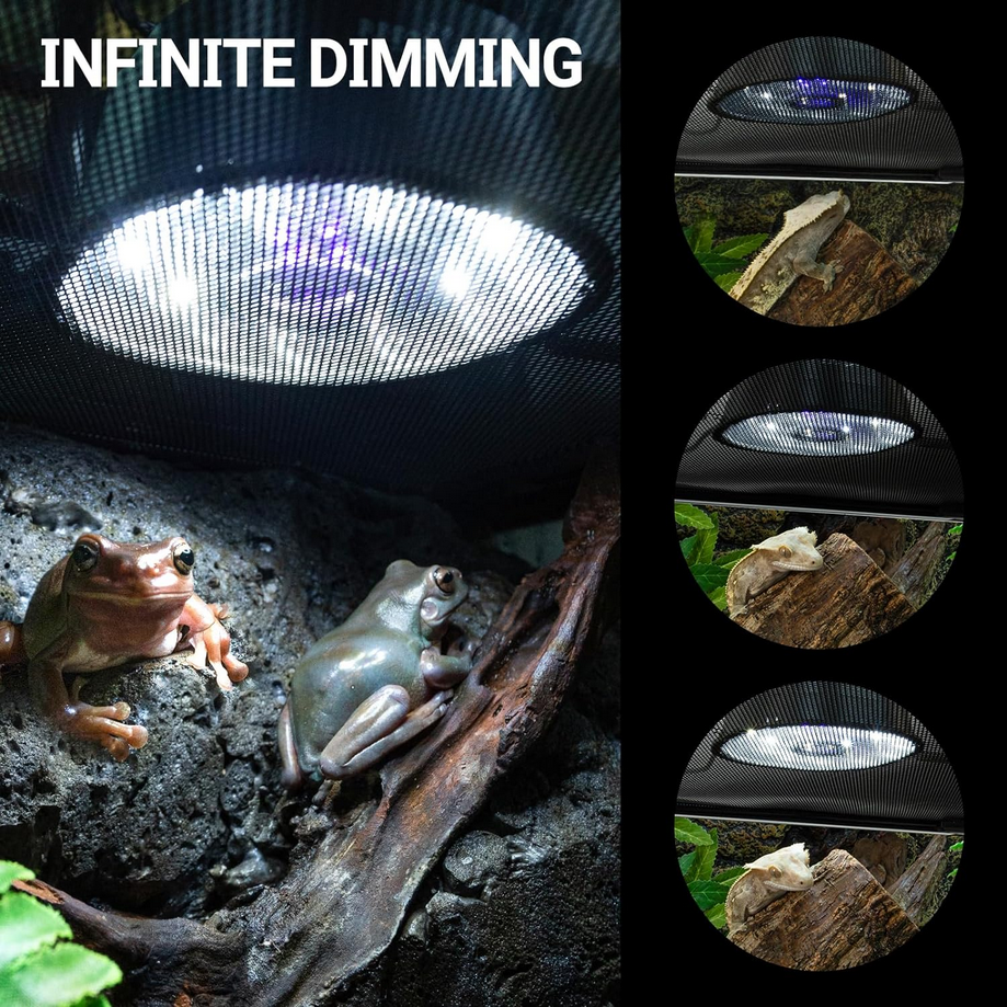 ReptiZoo Low Profile UVB LED Dimming Fixture 6W